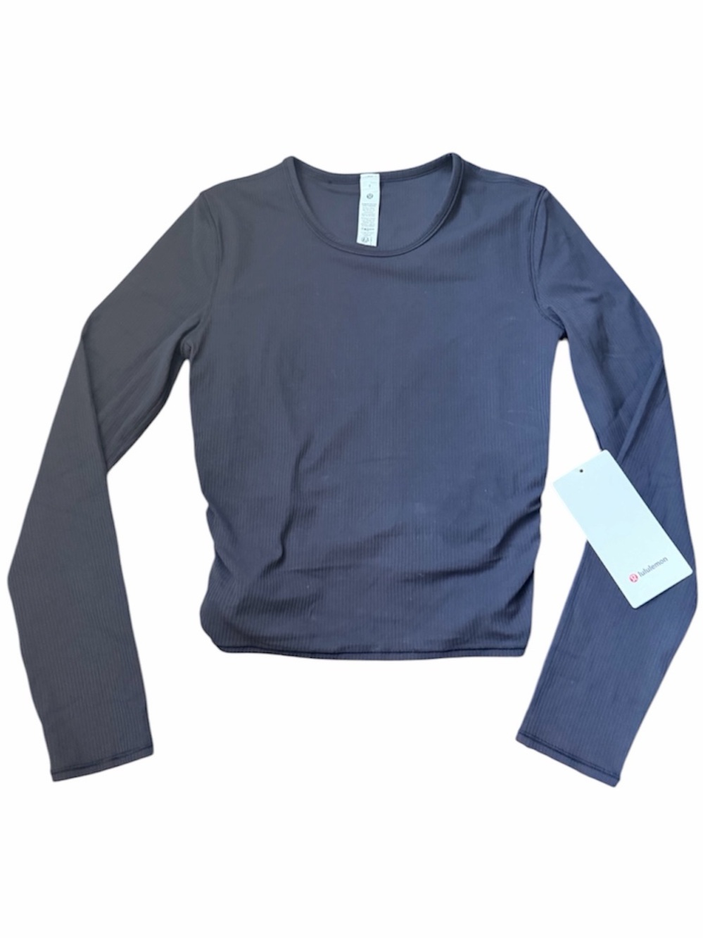 LULULEMON All It Takes Back-Twist Ribbed Long-Sleeve Shirt Black SZ 8 BRAND NEW